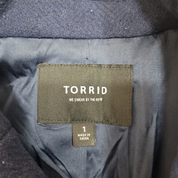 Torrid Navy Pea Coat - Picture 4 of 10